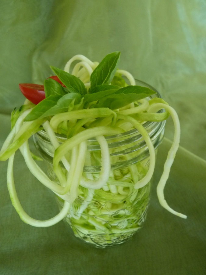 Zucchini Spaghetti aus dem Glas